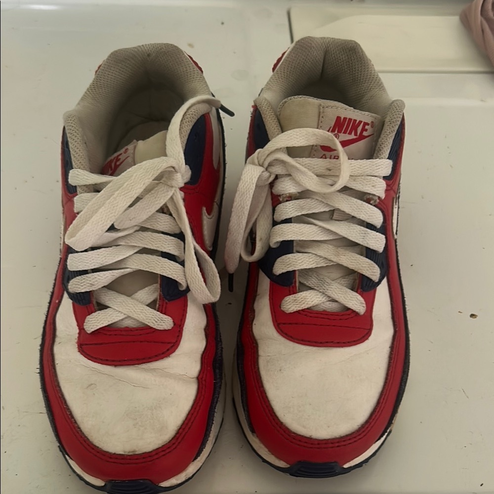 Nike Red and White Retro Sneakers